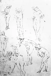 Figural Studies for the Adoration of the Magi, c.1481